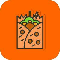 Burrito Vector Icon Design