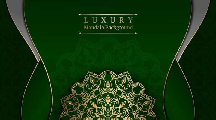 luxury background with golden mandala ornament