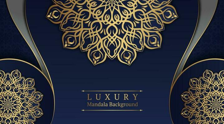 luxury background with golden mandala ornament