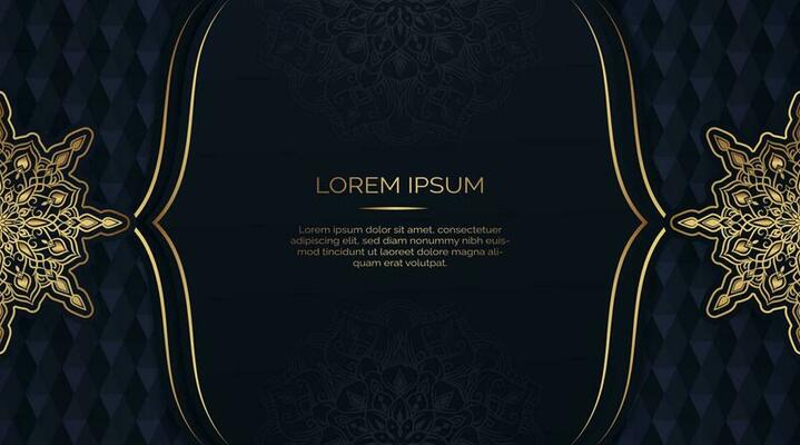 luxury background with golden mandala ornament