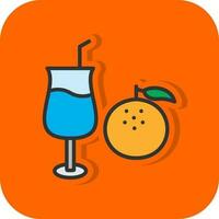 Orange Juice Vector Icon Design