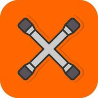 Cross Wrench Vector Icon Design