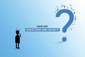 Have Any Questions And Doubts vector background concept design with many Question marks.