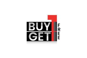 Buy 1, Get 1 Free vector element design.