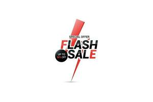 Flash Sale Vector offer template design.