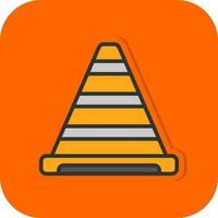 Traffic Cone Vector Icon Design