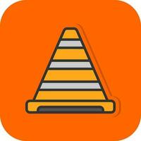 Traffic Cone Vector Icon Design