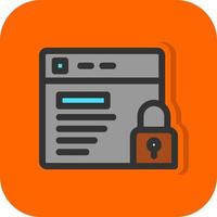 Website Security Vector Icon Design