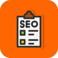 diseño de icono de vector de lista de verificación seo