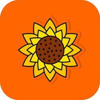 diseño de icono de vector de girasol