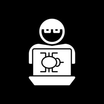 diseño de icono de vector de hacker