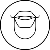 icono de vector de barba y bigote