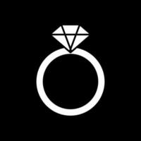 diseño de icono de vector de anillo de diamante