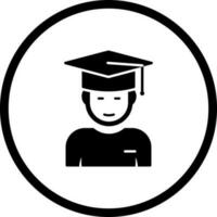 icono de vector de estudiante graduado