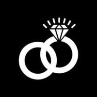 Wedding Rings Vector Icon Design