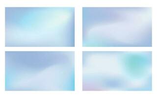 Gradients in pastel colors. Set of vector gradients. For covers, wallpapers background