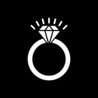 diseño de icono de vector de anillo de bodas