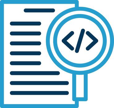 Code Review Vector Icon Design
