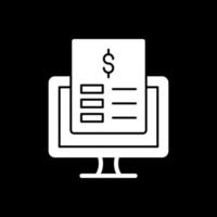 Online Invoice Vector Icon Design