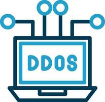 diseño de icono de vector de ddos