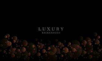 Silhouettes of magnificent balls of brown color on a black background. vector