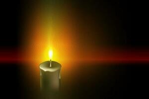 Dark texture composition with easter burning candles. vector