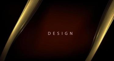 Dark texture background with oblique shiny gold shapes with glitter. vector