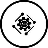 icono de vector de api