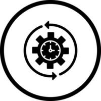 girar el icono de vector de tiempo