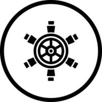 Ship Wheel Vector Icon