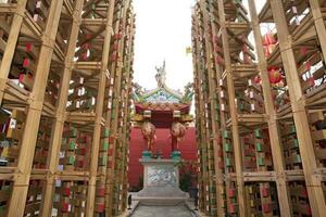 The Wood Street Pavilion made from lumber displayed at Jao Mae Thubtim Shrine photo