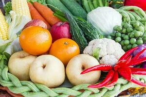 Fresh fruits and vegetables photo