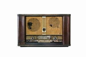 Old radio isolated photo