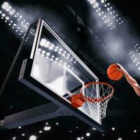 Basketball court play photo