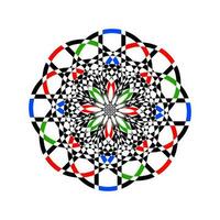 Colorful abstract glass cut round dome or mandala. vector