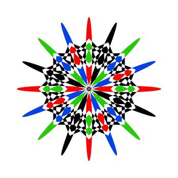 Abstract round colorful wheel on while color. vector