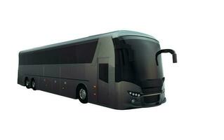 Black speed bus to transport people for trips or transfers. 3d rendering photo