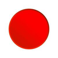 The red 3D huge dot on white background. vector