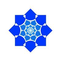 An Isolated blue lotus abstract form on white color. vector