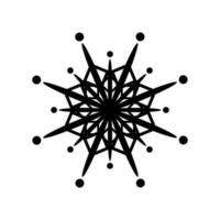 A intricate abstract snow vector symbol.
