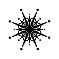 A intricate abstract snow vector symbol.