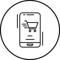 icono de vector de tienda online