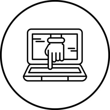 icono de vector de piratería informática