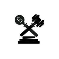 Gavel icon. Flat design style. Judge gavel icon. vector