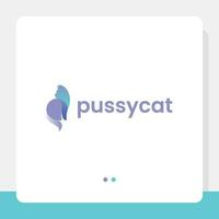 Pussycat Logo Template vector