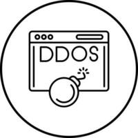 icono de vector de ataque ddos