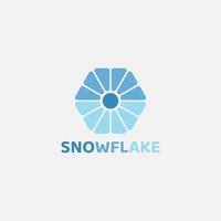 A simple snowflake logo shaped like a flower. vector