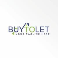 Writing BUY TO LET sans serif font with roof house, key, and Magnifying glass or capture graphic icon logo design abstract concept vector stock. Can be used as a symbol related to initial or property