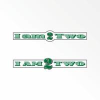 Word writing I AM 2 TWO dollar america font in 3D with line motif image graphic icon logo design abstract concept vector stock. Can be used as a symbol related to initial or money