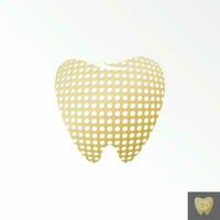 Dental or teeth or Tooth and dots with zoom image graphic icon logo design abstract concept vector stock. Can be used as a symbol related to oral care or health